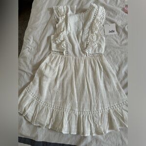 White lace Selfie Leslie dress New with tags
